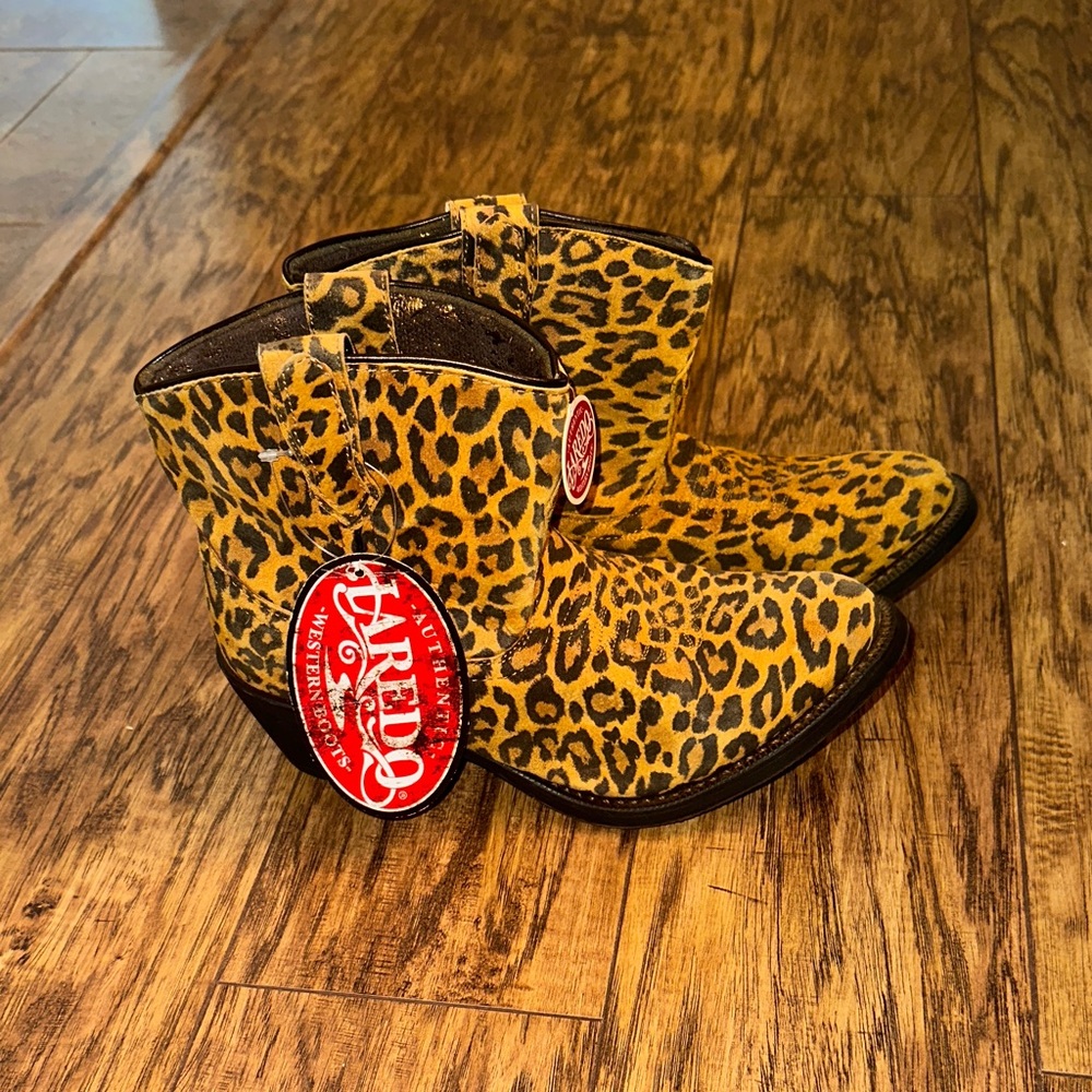 Leopard print boots